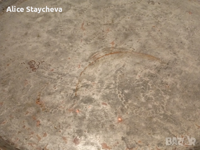 Синия голяма, медна тава, снимка 5 - Антикварни и старинни предмети - 51678745
