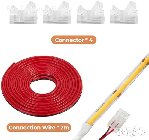 Нова COB LED лента 3м 2700K топла светлина RF дистанционно осветление, снимка 4 - Лед осветление - 53036402