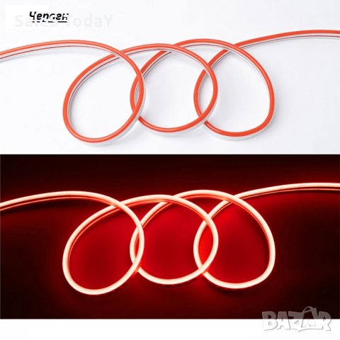 Диодна лента ЛЕД, 5 метра, 12V, LED, Червена