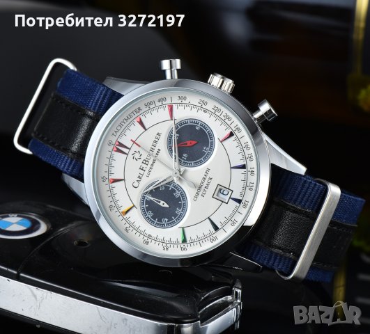 Carl F. Bucherer кварцов часовниk,водоусточив,дата,хронограф , снимка 3 - Мъжки - 41798575