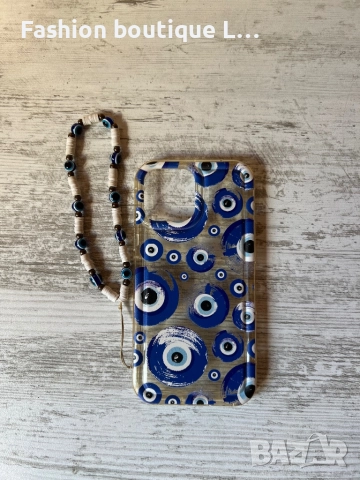 Кейс / калъф за айфон 13 про макс прозрачен модел със сини очи против уроки с връзка за китката 👁️ , снимка 2 - Калъфи, кейсове - 52088725