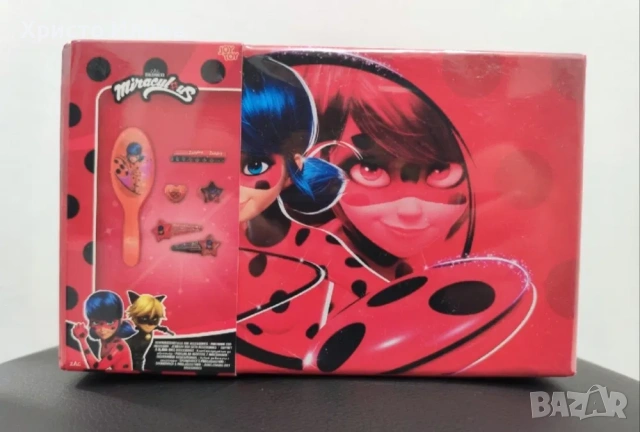 MIRACULOUS Калинката и Котарака Детска четка за коса фиби аксесоари, снимка 3 - Шноли, диадеми, ленти - 53822761