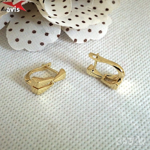 Обеци с 14К златно покритие 2141881, снимка 3 - Обеци - 53833835