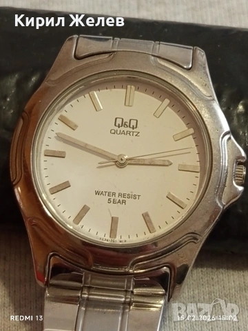 Модерен мъжки часовник Q/Q QUARTZ много красив перфектно състояние 51845, снимка 4 - Мъжки - 53484643
