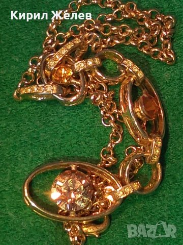 ПОЗЛАТЕНО КРАСИВО МАРКОВО КОЛИЕ с ФАСЕТИРАН ЦИТРИН 15415 