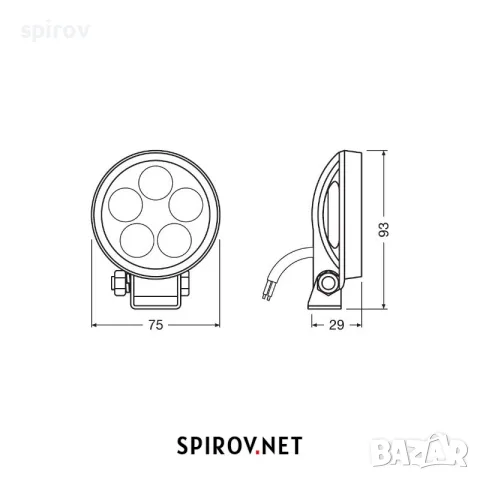 Комплект LED светлини OSRAM LEDriving ROUND VX70-SP 12/24V 550lm 6000K, снимка 5 - Части - 55701869
