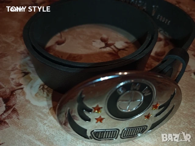 BMW Нов Мъжки Колан Изцяло от Естествена Кожа 105см., снимка 8 - Колани - 51644229