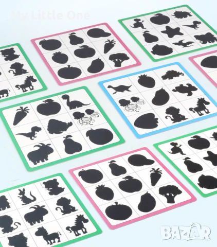 Дървена игра за памет и асоциации - съвпадение на сенки, снимка 3 - Образователни игри - 50998403