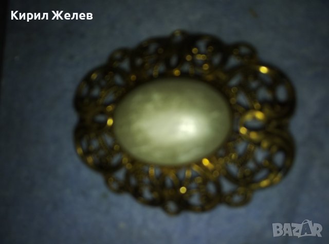 СТАРА БРОНЗОВА АЖУРНА МАЙСТОРСКА ИЗРАБОТКА РЕТРО АПЛИКАЦИЯ НАКИТ БИЖУ УКРАШЕНИЕ 38891, снимка 7 - Антикварни и старинни предмети - 42088621