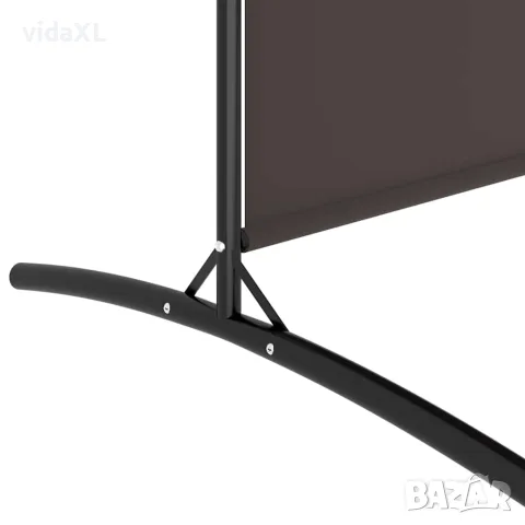 vidaXL Параван за стая, 2 панела, кафяв, 175x180 см, плат, снимка 6 - Паравани - 56147239