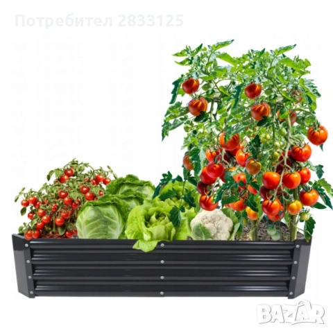 Леха за зеленчуци и цветя - елегантно решение за всяка градина - антрацит, снимка 6 - Саксии и кашпи - 53660643