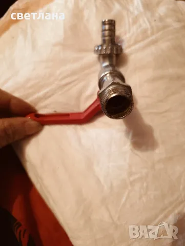 спирателен кран 1/2 с щуцер, снимка 4 - Други стоки за дома - 48764446