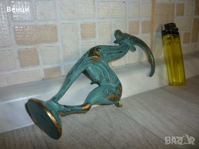 Месингова Фигура Статуетка, снимка 4 - Антикварни и старинни предмети - 50599848