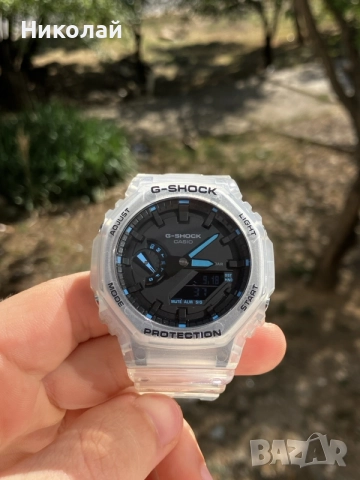 Casio G-Shock GA 2100 1A2ER + чисто нова каишка от GA 2100 SKE-7A Часовник Касио Г Шок ГА 2100