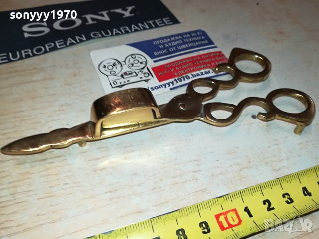 ножица за свещи мед/месинг 1007231343, снимка 9 - Антикварни и старинни предмети - 41505359