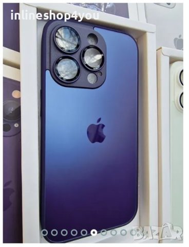 Матов Стъклен Кейс за Apple iPhone 13 / 14 / 14 Pro / Max / Plus, снимка 4 - Калъфи, кейсове - 41412898