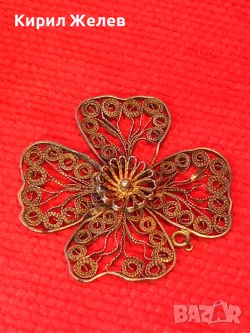 19 ВЕК СРЕБЪРНО ФИЛИГРАННО УКРАШЕНИЕ ДЕТЕЛИНА МАЙСТОРСКА РЪЧНА ИЗРАБОТКА ВИСОКА ПРОБА СРЕБРО 27286, снимка 10 - Антикварни и старинни предмети - 36795316