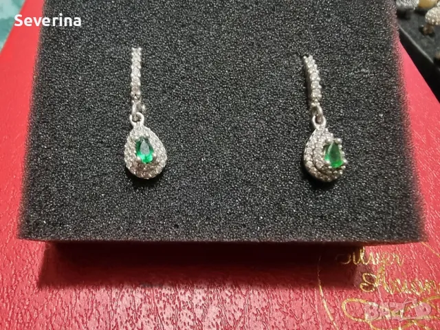 Нови,изящни сребърни обеци , снимка 6 - Обеци - 49041369