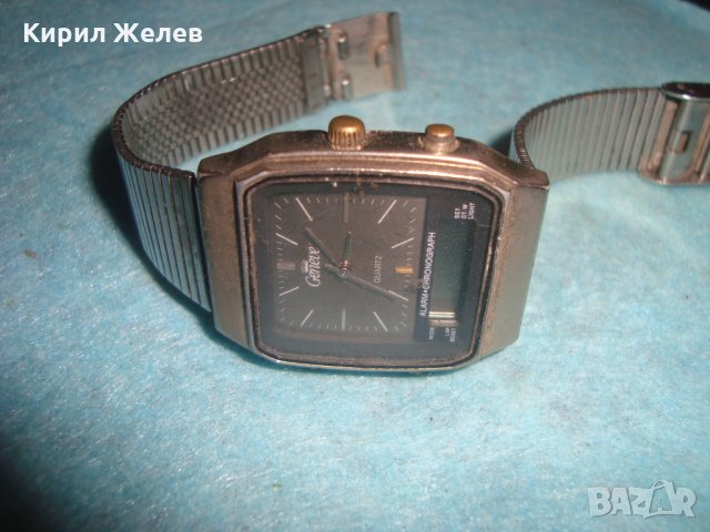 GENEVE QUARTZ  ALARM CHRONOGRAPH СТАР РЯДЪК МАРКОВ КВАРЦОВ ВИНТИДЖ ЧАСОВНИК ЖЕНЕВА 26419, снимка 4 - Мъжки - 34831015