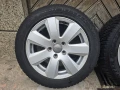 4бр. оригинални алуминиеви джанти 5х112 за Ауди А6, 16 цола със зимни гуми., снимка 2