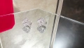 Van Cleef & Arpels VCA Silver Diamonds Clips Vintage Alhambra Дамски Обеци, снимка 10