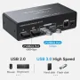 Нов 8K60Hz KVM Switch за 2 Монитора и 2 Компютъра HDMI 4 USB Устройства, снимка 5