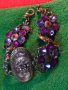 ПОСРЕБРЕНА ВИНТИДЖ ГРИВНА с АМЕТИСТ КАМЪНИ 40951, снимка 2