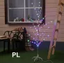 Коледно Бяло/синьо светещо дърво разноцветни 220 бр. LED, снимка 2