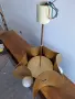 Vintage Space Age Brass Chandelier 1970s Lumet Poznań Petal Pendant Light MCM, снимка 2