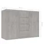 vidaXL Бюфет, бетонно сив, 88x30x65 см, инженерно дърво, снимка 6