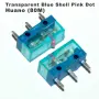 Huano Transparent Blue Shell Pink Dot микроключове за геймърска мишка 80 милиона цикъла, снимка 2