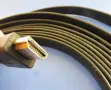 Високоскоростен HDMI мъжки / HDMI мъжки кабел, златен, Ethernet, плосък, дължина 5 м, снимка 5