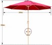 Плажен чадър / Градински Чадър с чупещо се рамо F900A02, снимка 4