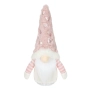 Гном с пухкава шапка със сърца, 26 см, розов, снимка 2