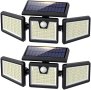 Нови 2 броя Слънчеви соларни светлини лампи на открито, 341 LED 3500LM, снимка 1