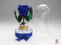 Оригинален Подарък за Жена / Синя Вечна Роза в Стъкленица / Естествена Роза Подарък за Имен Ден, снимка 8