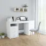 vidaXL Бюро, бяло, 140x50x76 см, инженерно дърво, снимка 2