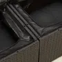 vidaXL Градински диван с възглавници, двуместен, черен, полиратан, снимка 9