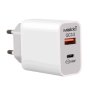  Бързо зарядно Fast Charger Wall - QC3.0 + PD Type-C 18W - 24 месеца, снимка 1 - Оригинални зарядни - 41189898