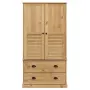 vidaXL Гардероб VIGO, 90x55x170 см, бор масив, снимка 4