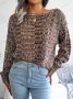 Дамски цветен плетен пуловер с дълъг ръкав и отворени рамена, 3цвята - 023, снимка 3
