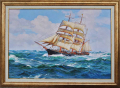 ”Попътен вятър”, морски пейзаж, картина , снимка 1 - Картини - 32550223