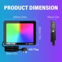 Willpower 2 броя X 100W Smart RGB LED прожектор, 10000lm, приложение, IP66, снимка 2