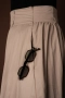 Бежова дълга пола с висока талия, снимка 3
