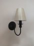 Шаби шик аплик с абажур-Бял ,модерна класическа винтидж лампа за стена с шапка,винтидж