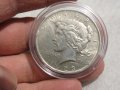 Много рядък голям сребърен долар на мира,  Peace dollar 1923г- Philadelphia Mint, снимка 4