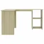 vidaXL Г-образно ъглово бюро дъб сонома 120x140x75 см инженерно дърво, снимка 5