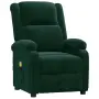 vidaXL Масажен стол, тъмнозелен, кадифе, снимка 1