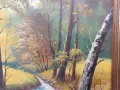 Немски горски пейзаж, масло върху платно с подрамка – 59х49 см (подпис Manfred) , снимка 5