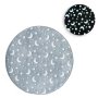 Светещо килимче със звезди, Сив, декоративна пухкава постелка с фосфоресциращи звезди, 80 см, снимка 1 - Килими - 42362773